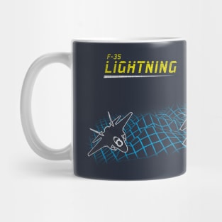 Vintage F-35 Lightning Fighter Jet Mug